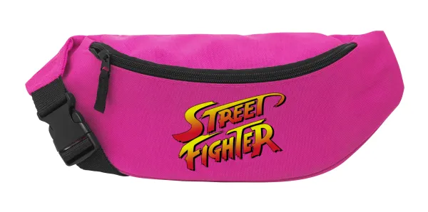 Street fighter — Unisex τσαντάκι μέσης (μπανάνα) χρώματος ΡΟΖ με 2 τσέπες