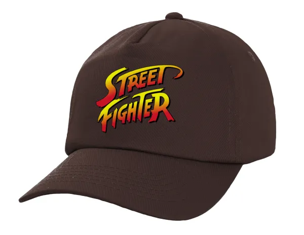 Street fighter — Adult Baseball Cap, 100% Cotton, Chocolate (COTTON, ADULT, UNISEX, ONE SIZE)