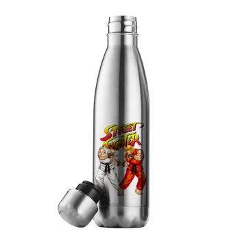 Street fighter, Μεταλλικό παγούρι θερμός Inox (Stainless steel), διπλού τοιχώματος, 500ml