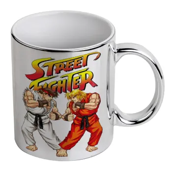 Street fighter, Κούπα κεραμική, ασημένια καθρέπτης, 330ml