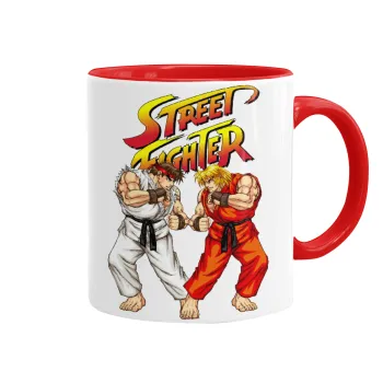 Street fighter, Mug colored red, ceramic, 330ml