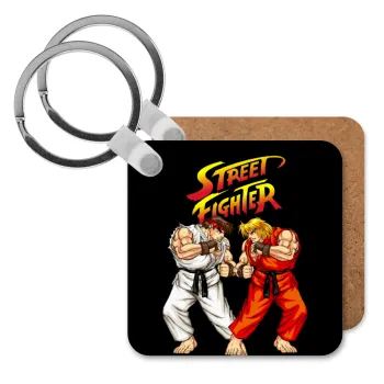 Street fighter, Μπρελόκ Ξύλινο τετράγωνο MDF