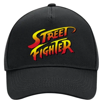 Street fighter, Καπέλο Ενηλίκων Ultimate ΜΑΥΡΟ, (100% ΒΑΜΒΑΚΕΡΟ DRILL, ΕΝΗΛΙΚΩΝ, UNISEX, ONE SIZE)