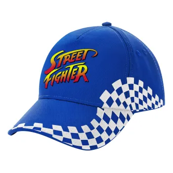 Street fighter, Adult Ultimate BLUE RACING Cap, (100% COTTON DRILL, ADULT, UNISEX, ONE SIZE)