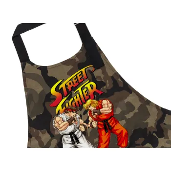 Street fighter, Ποδιά Σεφ με τσέπες, Βαμβακερή, Camouflage (ΕΝΗΛΙΚΩΝ, 100% COTTON)