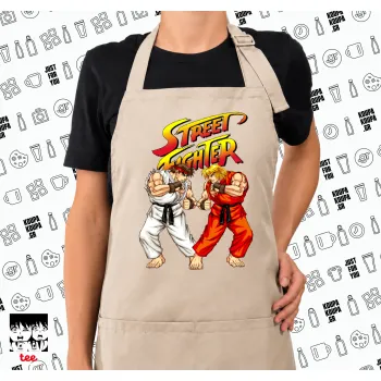 Street fighter, Ποδιά μακριά Σεφ ολόσωμη με τσέπες SAND (ΕΝΗΛΙΚΩΝ)