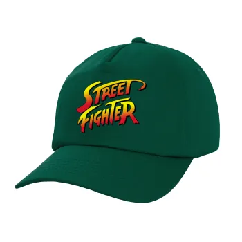 Street fighter, Twill Καπέλο παιδικό Bottle Green (100% ΒΑΜΒΑΚΕΡΟ, ΠΑΙΔΙΚΟ, UNISEX)