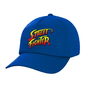 Street fighter, Twill Καπέλο παιδικό ΜΠΛΕ (100% ΒΑΜΒΑΚΕΡΟ, ΠΑΙΔΙΚΟ, UNISEX)