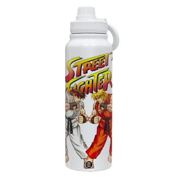 Street fighter, Θερμός 1L Ανοξείδωτο με Βάση Κινητού & Διπλά Τοιχώματα