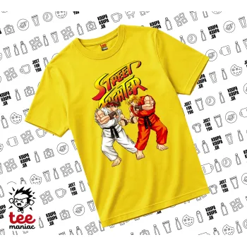 Street fighter, yellow childrens T-Shirt made of 100% cotton, for every day. Vegan & OEKO-TEX certified.