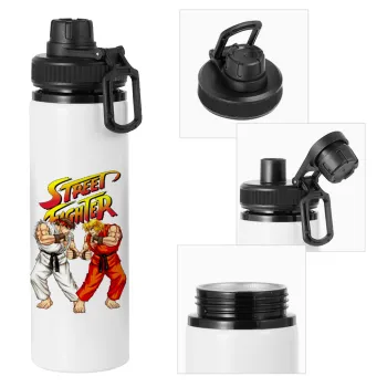 Street fighter, Metal water bottle with safety cap, aluminum 850ml