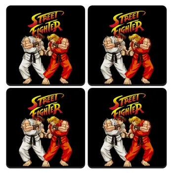 Street fighter, ΣΕΤ 4 Σουβέρ ξύλινα τετράγωνα (9cm)