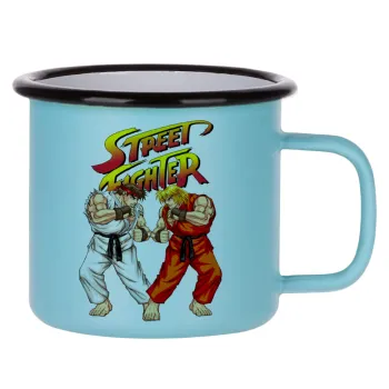 Street fighter, Κούπα Μεταλλική εμαγιέ ΜΑΤ σιέλ 360ml