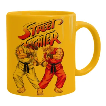 Street fighter, Κούπα, κεραμική κίτρινη, 330ml
