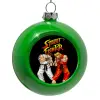 Green Christmas tree ornament bauble 8cm
