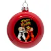 Red Christmas tree ornament bauble 8cm