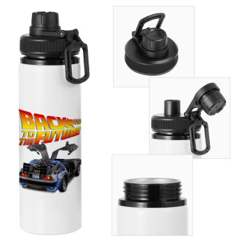 Back to the future, Metal water bottle with safety cap, aluminum 850ml