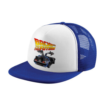 Back to the future, Καπέλο Ενηλίκων Soft Trucker με Δίχτυ Blue/White (POLYESTER, ΕΝΗΛΙΚΩΝ, UNISEX, ONE SIZE)
