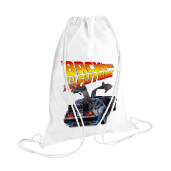 Back to the future, Backpack pouch GYMBAG white (28x40cm)