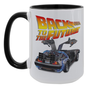 Back to the future, Κούπα Mega 15oz, κεραμική Μαύρη, 450ml