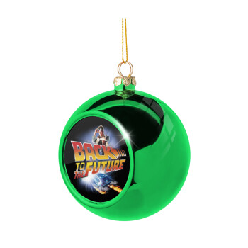 Back to the future, Green Christmas tree ornament ball 8cm