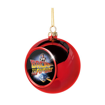 Back to the future, Χριστουγεννιάτικη μπάλα δένδρου Κόκκινη 8cm