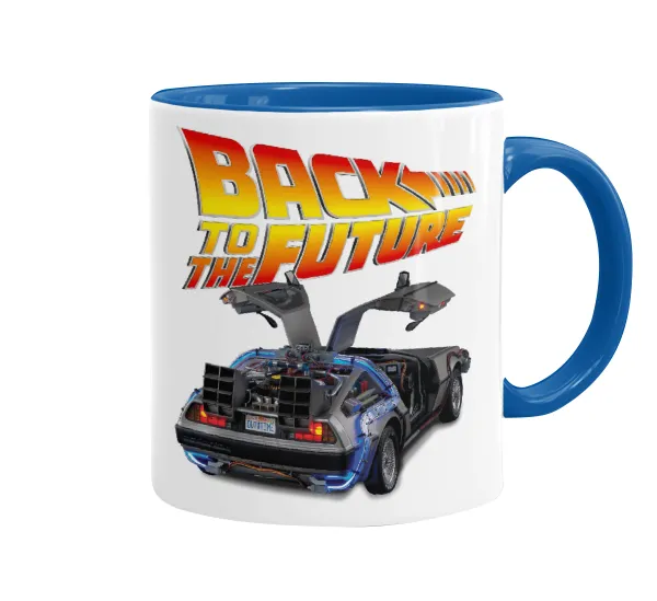 Back to the future — Κούπα χρωματιστή μπλε, κεραμική, 330ml