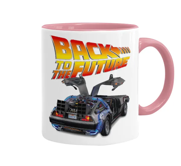 Back to the future — Κούπα χρωματιστή ροζ, κεραμική, 330ml
