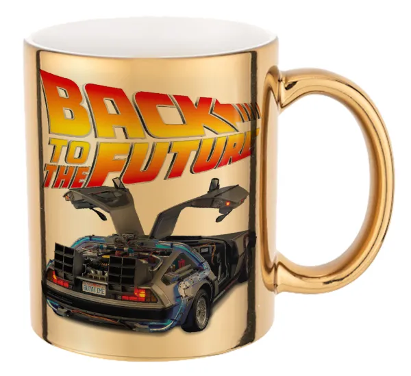 Back to the future — Mug ceramic, gold mirror, 330ml