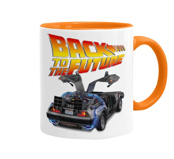 Back to the future — Κούπα χρωματιστή πορτοκαλί, κεραμική, 330ml
