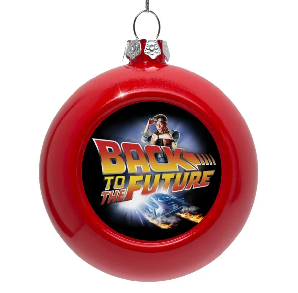 Back to the future — Στολίδι Χριστουγεννιάτικη μπάλα δένδρου Κόκκινη 8cm