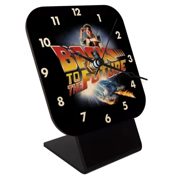 Back to the future, Quartz Table clock in natural wood (10cm)