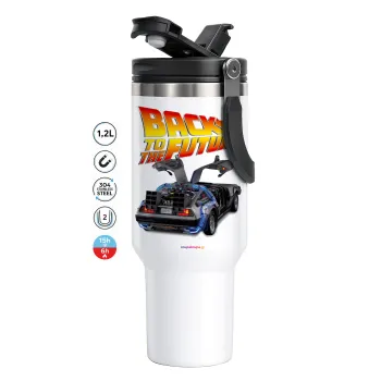 Back to the future, Mega Stainless steel Tumbler with lid, double wall 1,2L