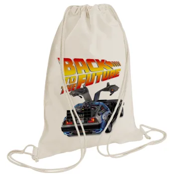 Back to the future, Backpack bag GYMBAG natural (28x40cm)