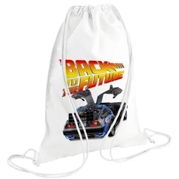 Back to the future, Backpack pouch GYMBAG white (28x40cm)