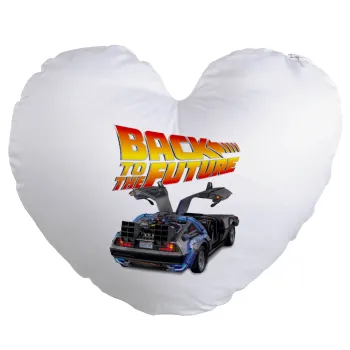 Back to the future, Μαξιλάρι καναπέ καρδιά 40x40cm περιέχεται το  γέμισμα