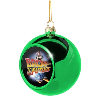 Back to the future, Green Christmas tree ornament ball 8cm
