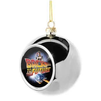 Back to the future, Silver 8cm Christmas tree ball ornament