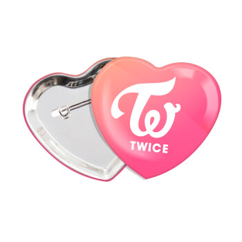 Twice, Κονκάρδα παραμάνα καρδιά (57x52mm)