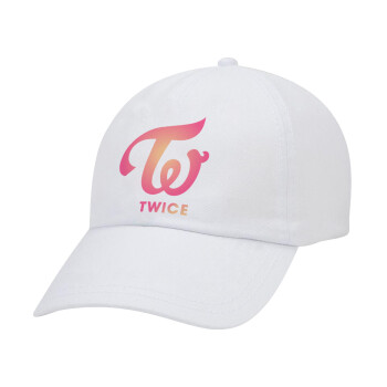 Twice, Καπέλο ενηλίκων Jockey Λευκό (snapback, 5-φύλλο, unisex)