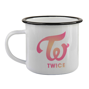 Twice, Κούπα εμαγιέ με μαύρο χείλος 360ml