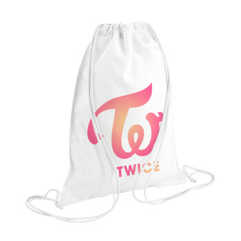 Twice, Backpack pouch GYMBAG white (28x40cm)
