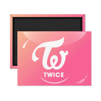 Twice, Ορθογώνιο μαγνητάκι ψυγείου διάστασης 9x6cm