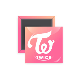 Twice, Μαγνητάκι ψυγείου τετράγωνο διάστασης 5x5cm