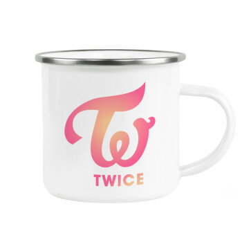 Twice, Κούπα Μεταλλική εμαγιέ λευκη 360ml
