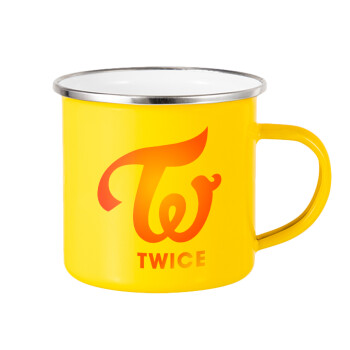 Twice, Yellow Enamel Metallic Cup 360ml