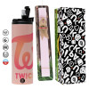 Easter candle,Travel Tumbler 2 Lids, with metal straw & cleaning brush & aromatic flat candle (30cm) (PINK)