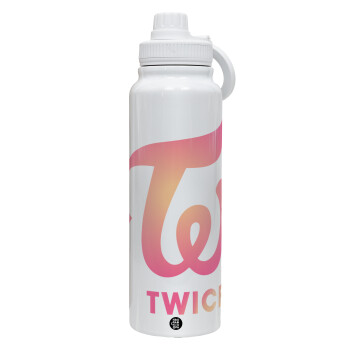 Twice, 1L Stainless Steel Thermal Bottle with Phone Holder & Double Wall Insulation