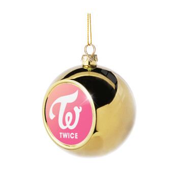 Twice, Χριστουγεννιάτικη μπάλα δένδρου Χρυσή 8cm