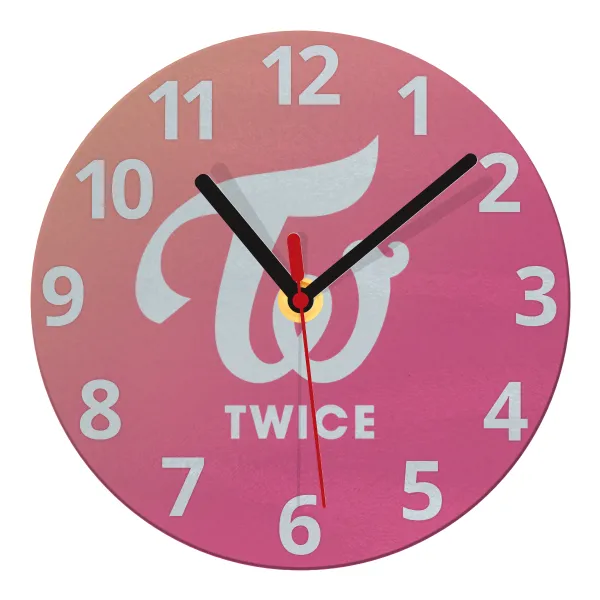 Twice — Ρολόι τοίχου γυάλινο 20cm
